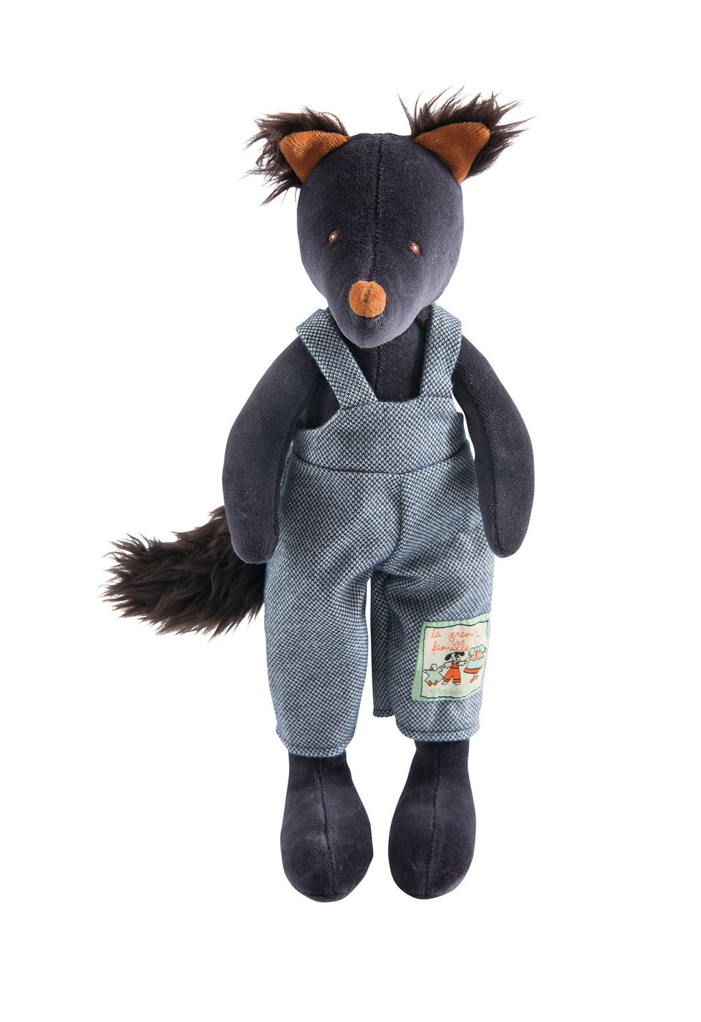Moulin Roty | Cotton Soft Toy | 'La Grande Famille' Igor The Wolf | Size: 30cm | Age: 0+