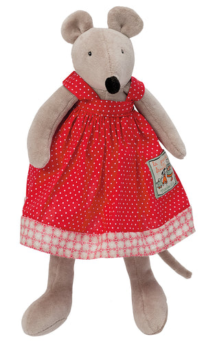 Made from the finest fabrics from France, this elegant red dress comes with a little hanger and is suited to dress La Grande Famille characters (30cm). 