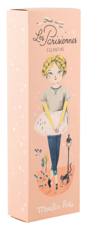 Moulin Roty | Cotton Doll | 'Les Parisiennes' Miss Eglantine | Size: 40cm | Age: 1+