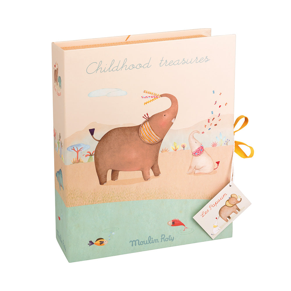 Moulin Roty | Baby Birth Souvenir Box | 'Les Papoums' collection | Age: 0+