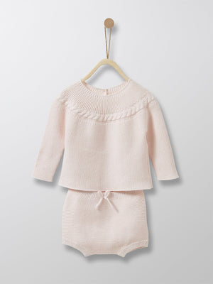 Cyrillus Paris | Sweater & Briefs Outfit for Newborn | 100% Organic Cotton | 1M, 3M