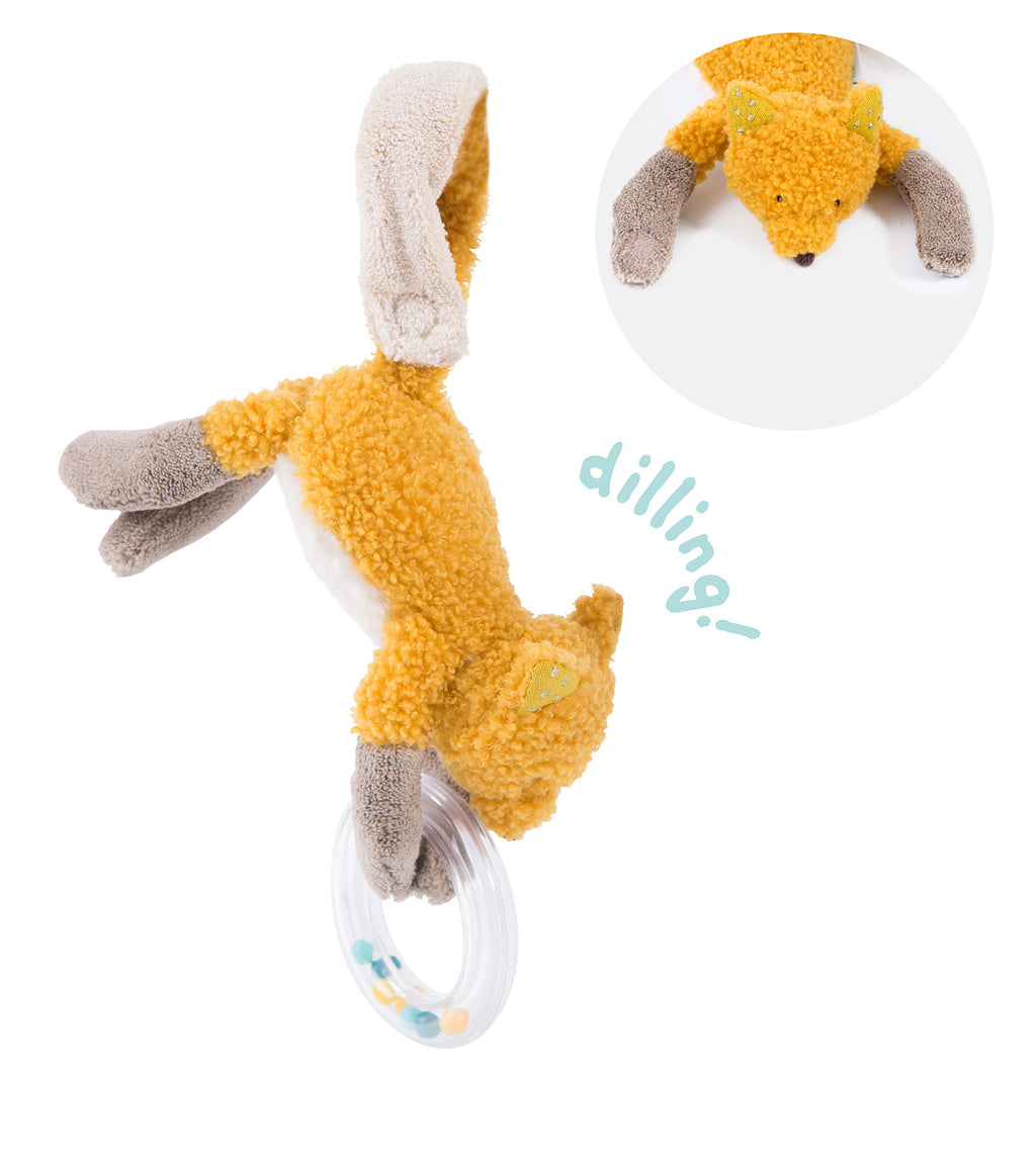 Moulin Roty | Fabric Bead Rattle | Fox | Size: 24cm | Age: 0+