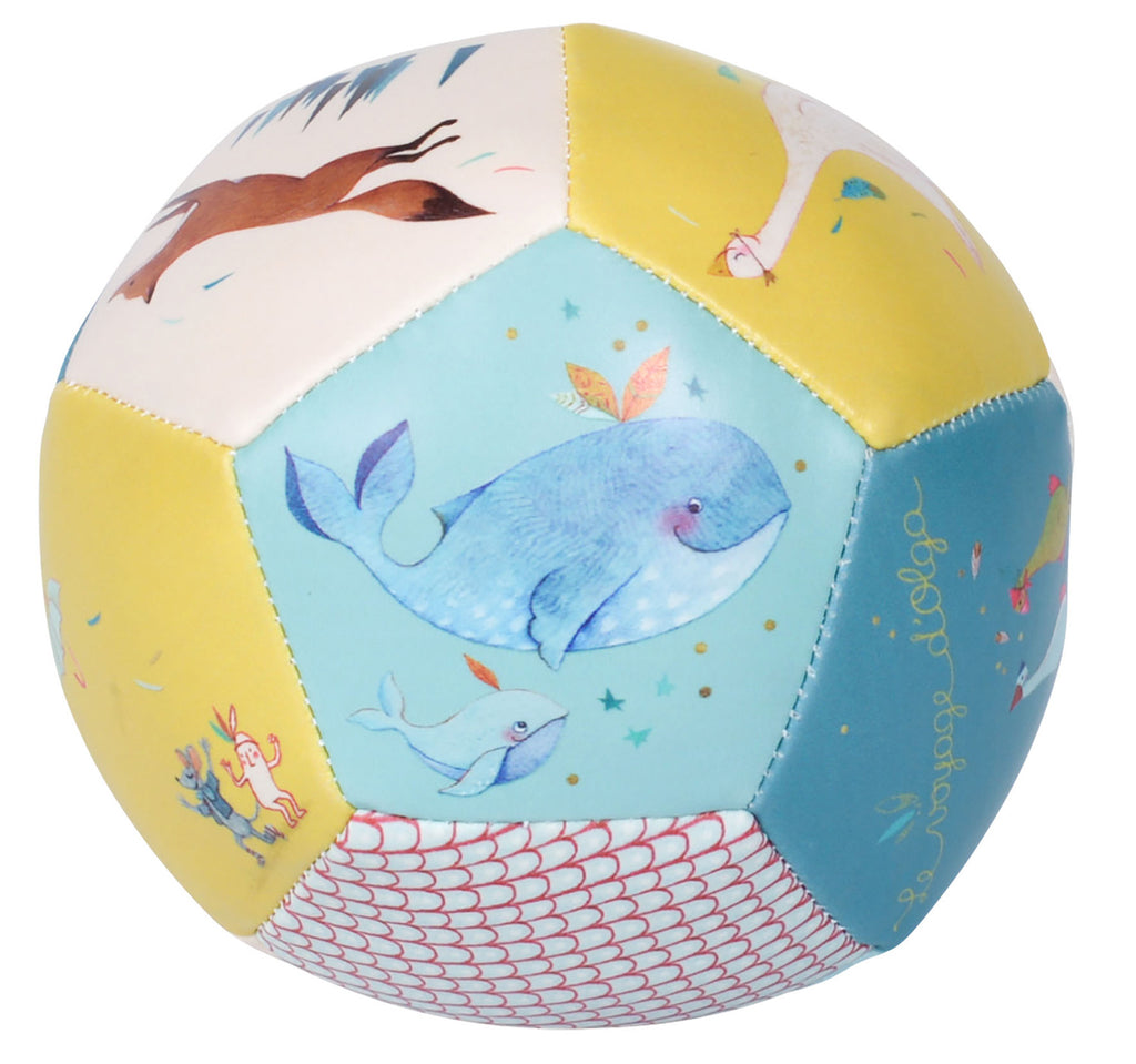 Moulin Roty | Soft Ball | Animals Theme | PVC | Ø 10cm | Age: 10M+