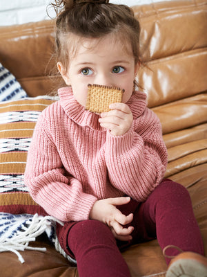 Cyrillus Paris | Girl's Sweater with Frill Collar | Cream | 4Y, 6Y, 8Y