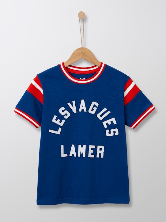 Cyrillus Paris | Boy's T-shirt | 100% Slub Cotton | Bright blue | Size 6-8Y