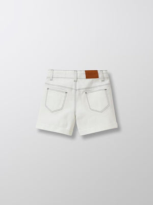 Cyrillus Paris | Girl's Tess denim shorts | Cream | Size 6-8Y