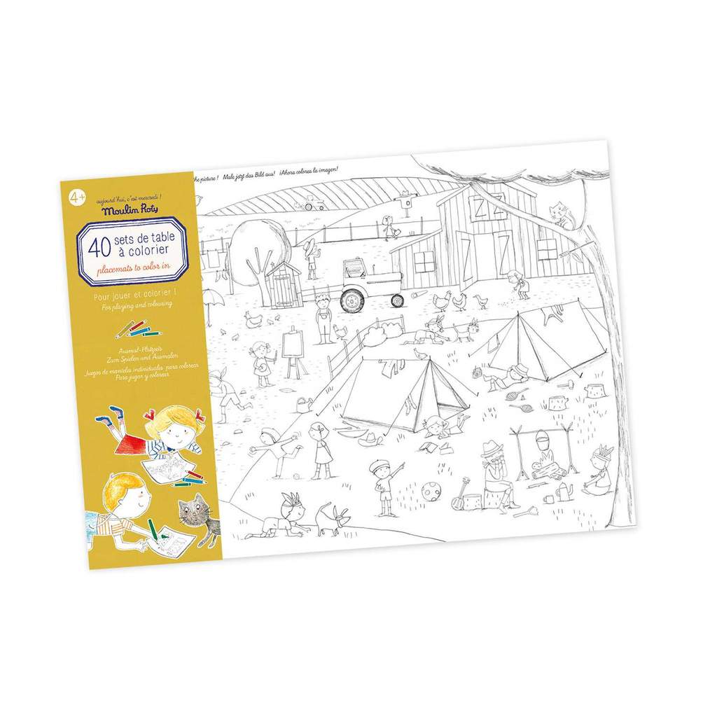 Moulin Roty | Set of 40 colouring table mats