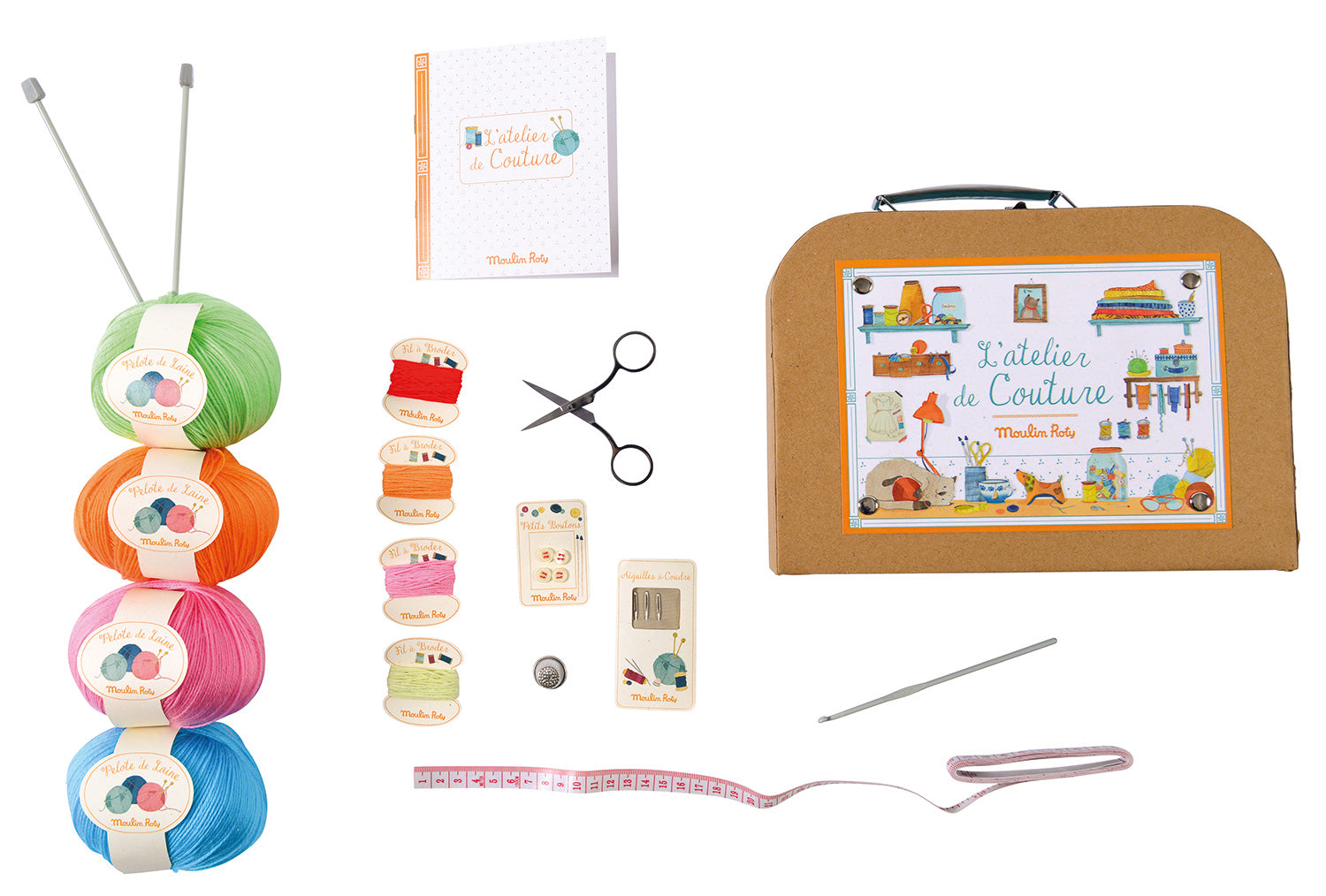 Moulin Roty Sewing Kit (Couture Jouets d'heir) Crochet /Knitting/Sewing!