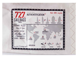 727 Sailbags | Duo No.3 Bean Bag Cover | Navy, White & Red | Diameter 72cm